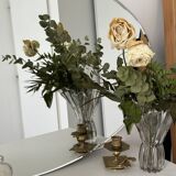 Large vintage beveled mirror