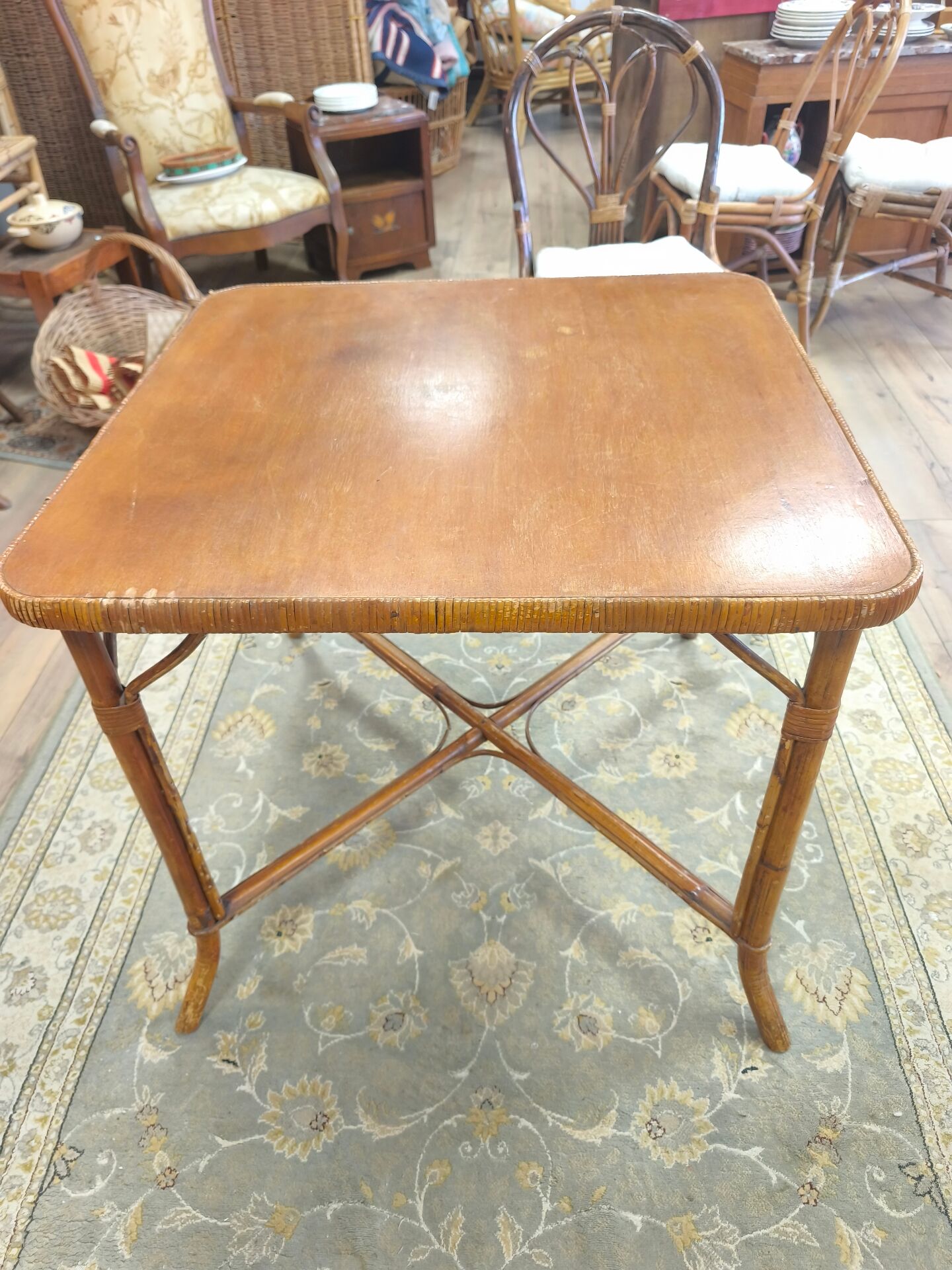 Rattan dining table