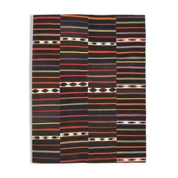 Tapis Kilim à rayures multicolores 7x9, 215x280 cm