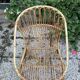 Set of 3 vintage rattan armchairs
