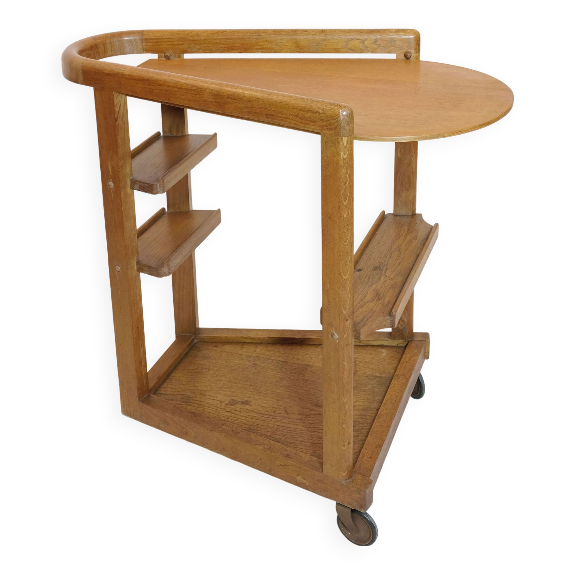 Guillerme et Chambron, serving trolley with removable tray, Votre Maison, 1960s.