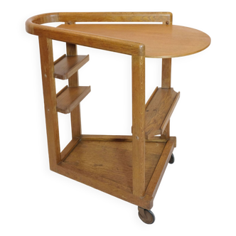Guillerme et Chambron, serving trolley with removable tray, Votre Maison, 1960s.