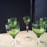 5 Verres à liqueur en verre soufflé
