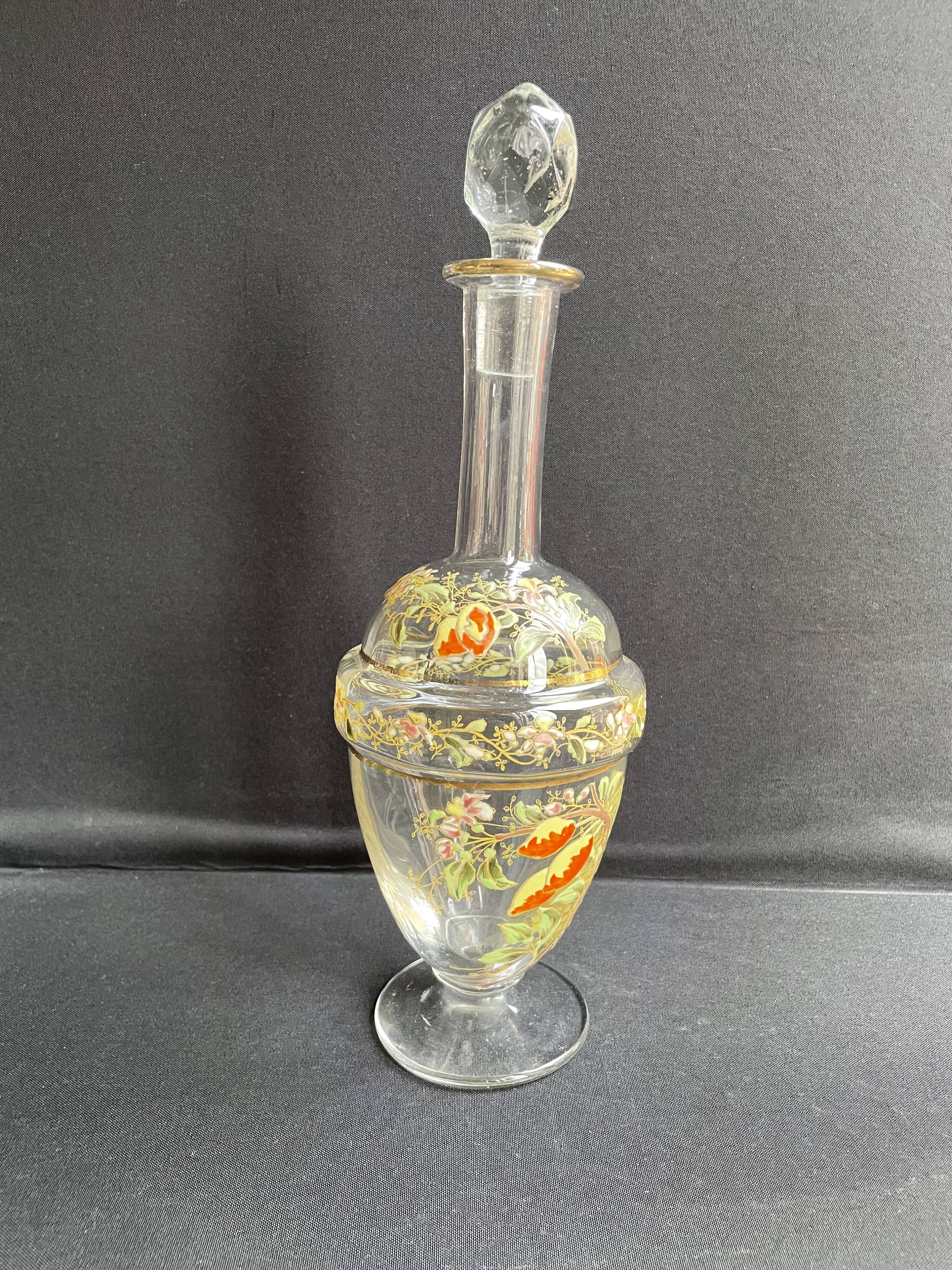 Enamelled decanter François Théodore Legras