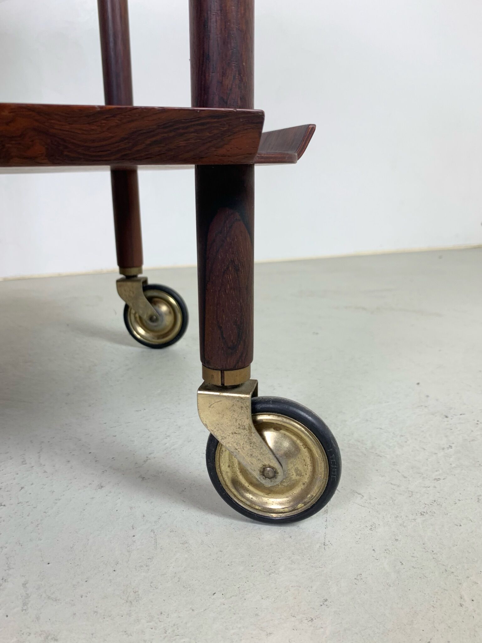 Danish midcentury serving trolley in palisander by poul hundevad, 1960s