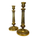 Pair of Louis XVI style candlesticks in 19th century chiseled bronze
