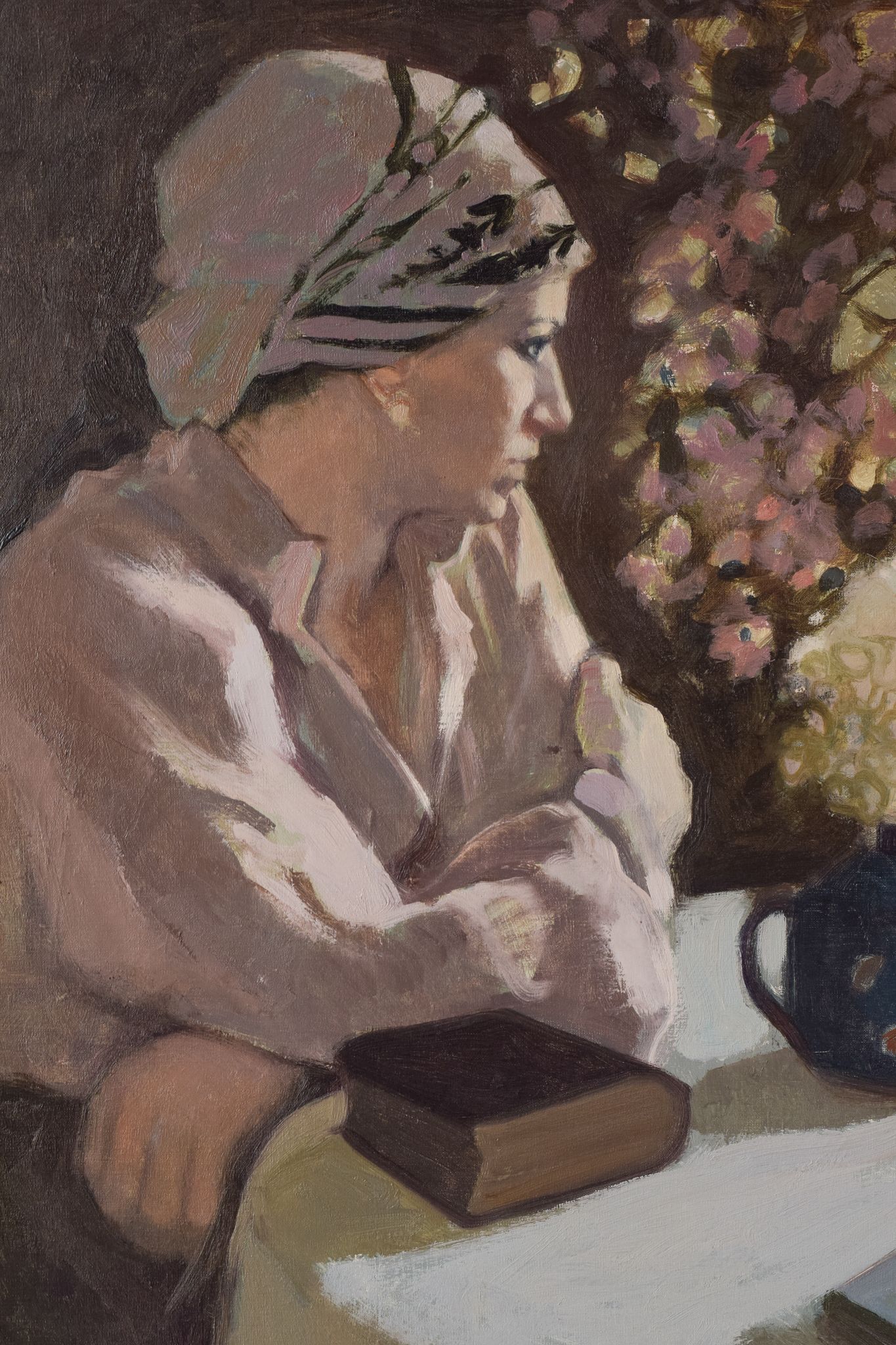 Rafael griera - portrait of a lady at a window