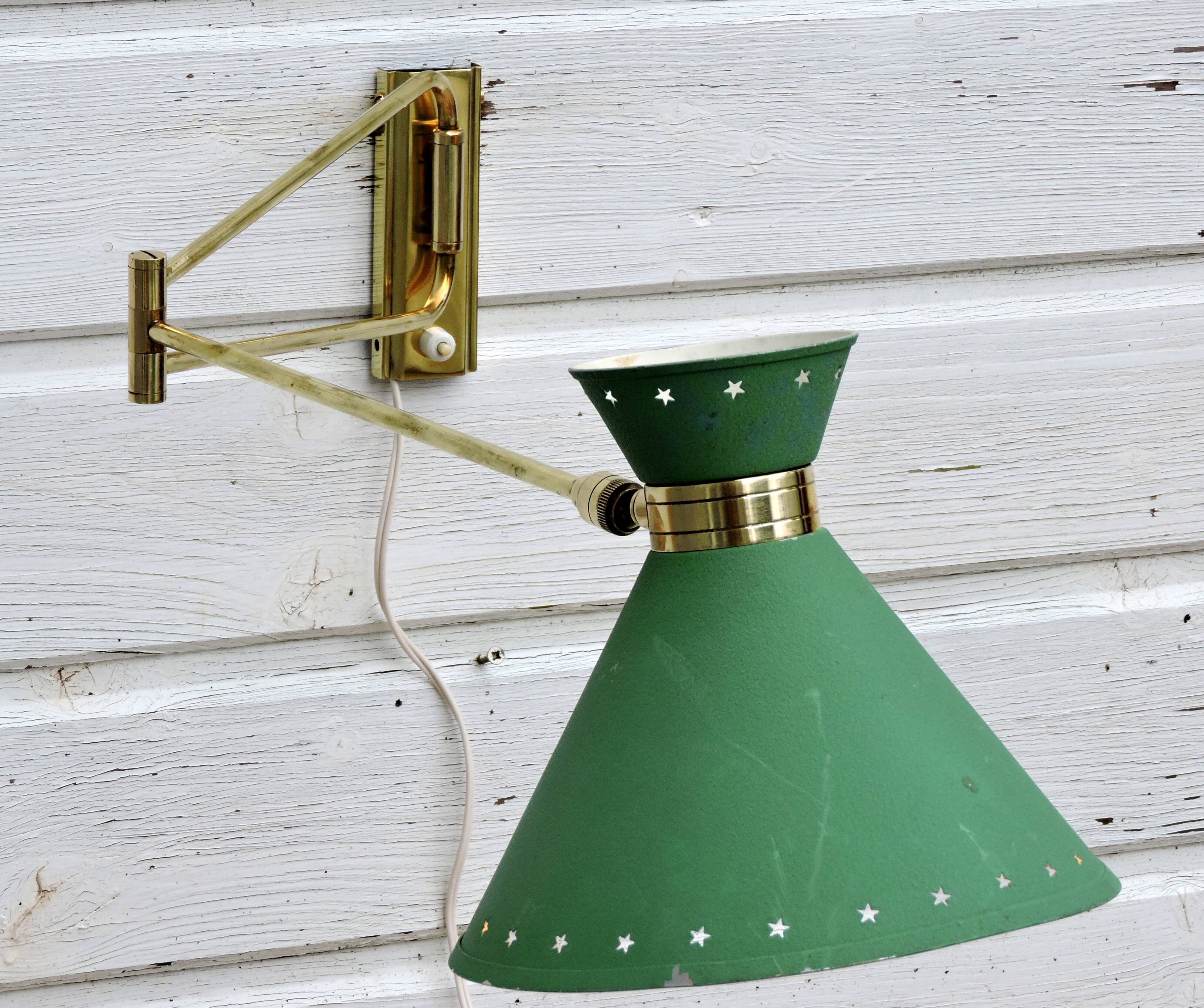 Diabolo wall lamp by René Mathieu, 1950