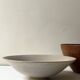 Turned stoneware bowl with crystallisation glaze, Japanese workshop work.