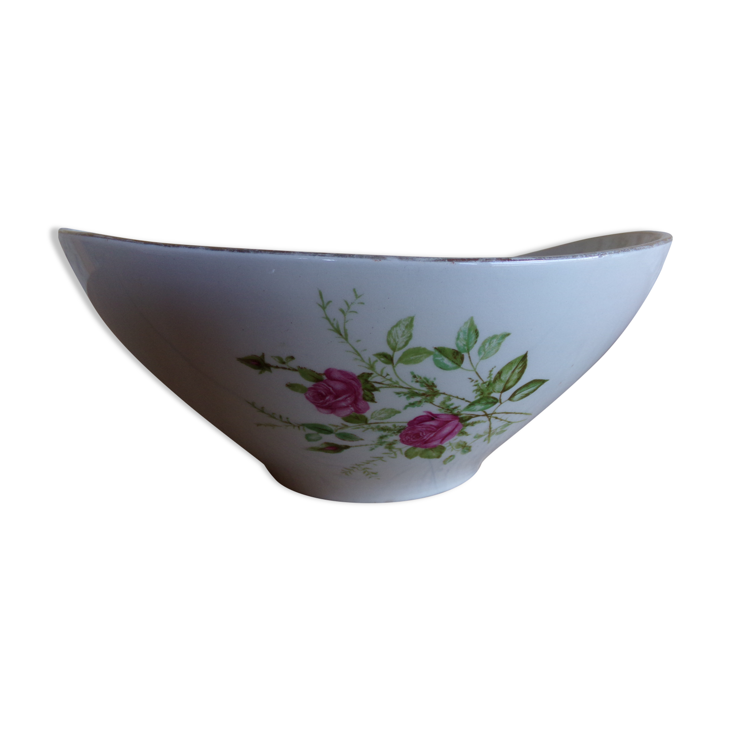 Salad bowl model "Pompadour" Faïencerie de Gien