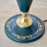 Duo of Le Tanneur lamps in leather and brass