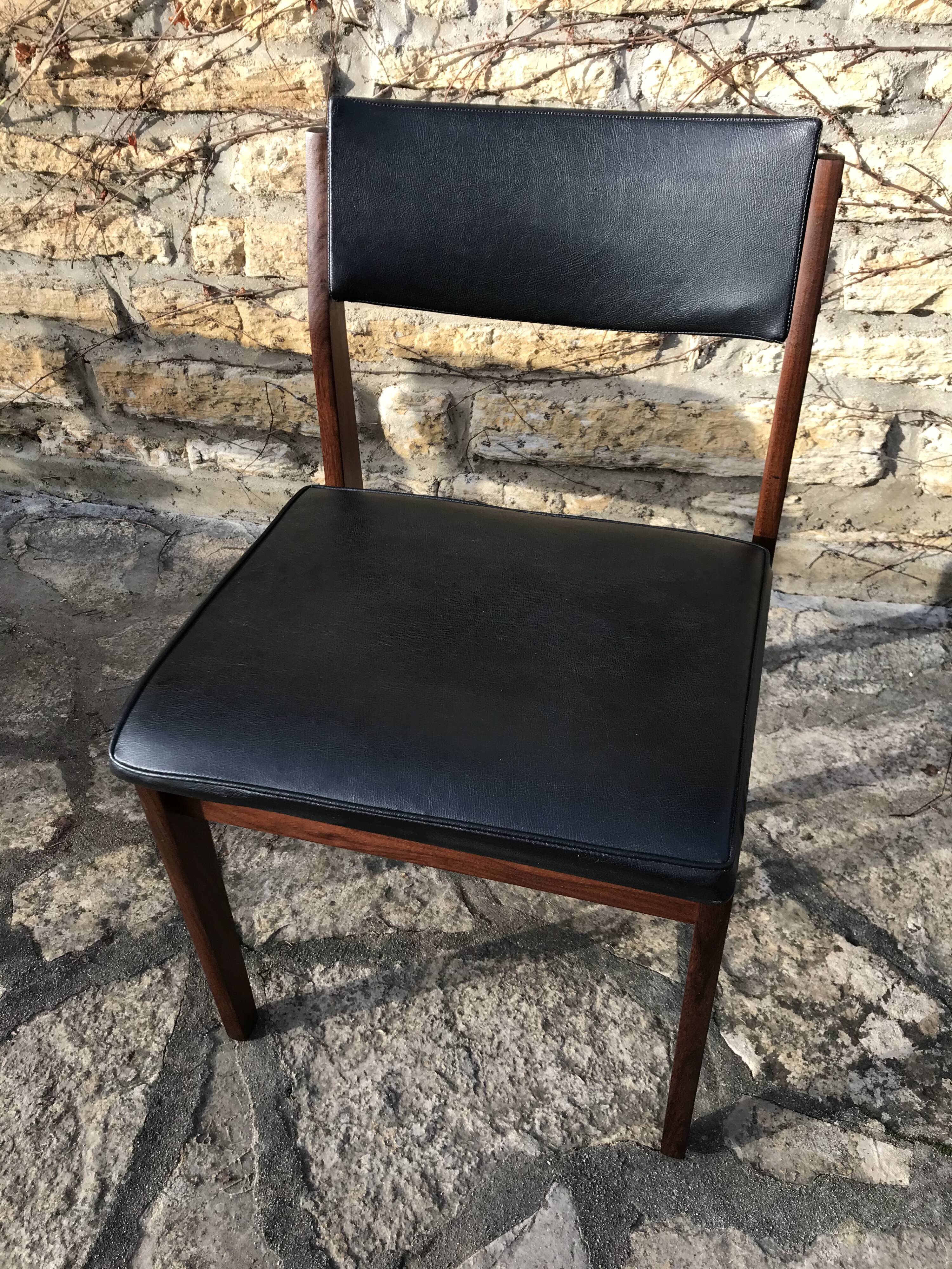 Wooden chair and skai