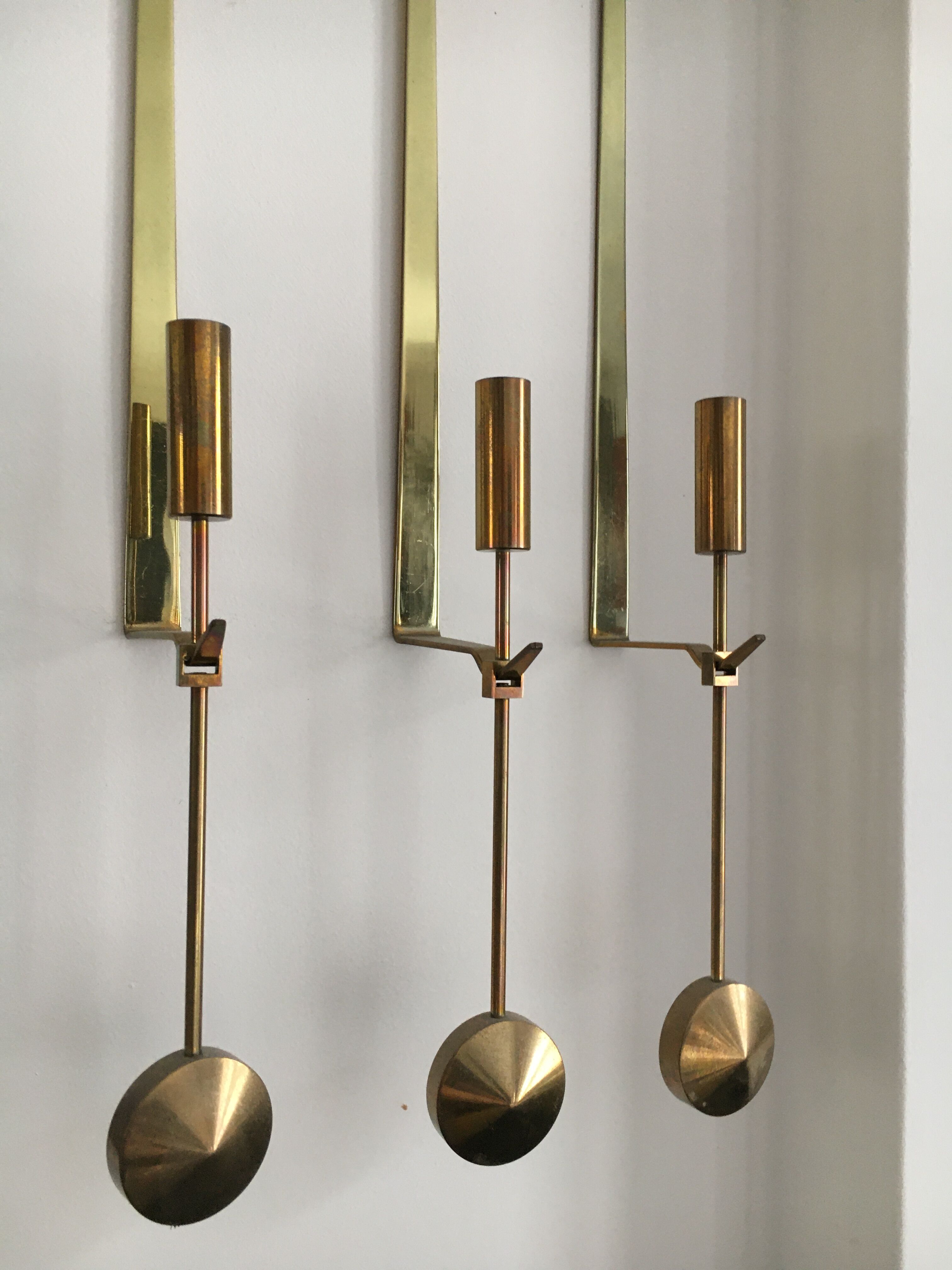 Pierre Forsell, wall candle holders, for Skultuna