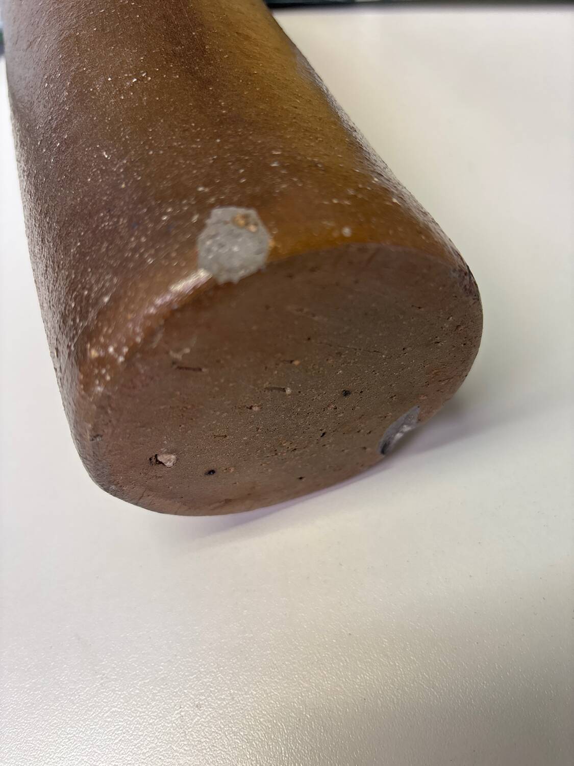 Antique grey stoneware bottle