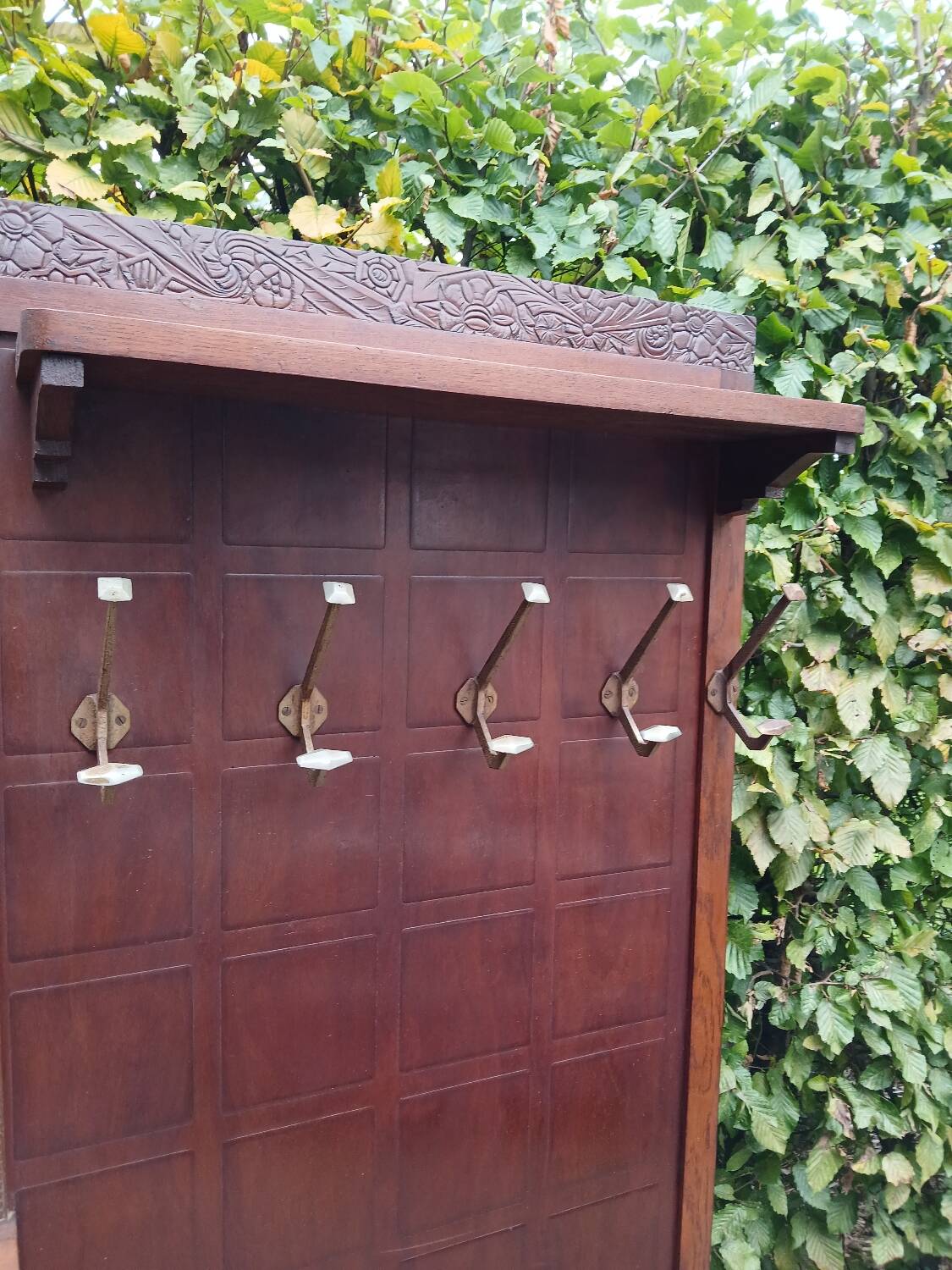 Vestiaire ancien double en chêne- Art déco