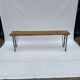 Industrial Bench Hairpin Legs Scaffolding Wood Midcentury Modern 1980s
