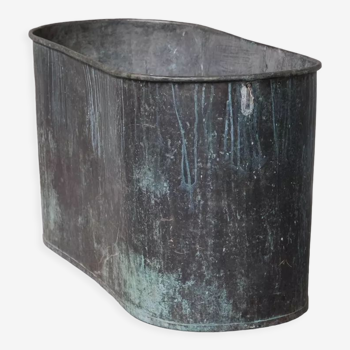 French copper patinated bath or planter
