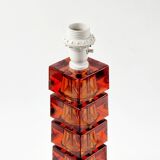 Grande lampe de table scandinave du milieu du siècle en verre et laiton par Carl Fagerlund pour Orrefors, Suède, 1960