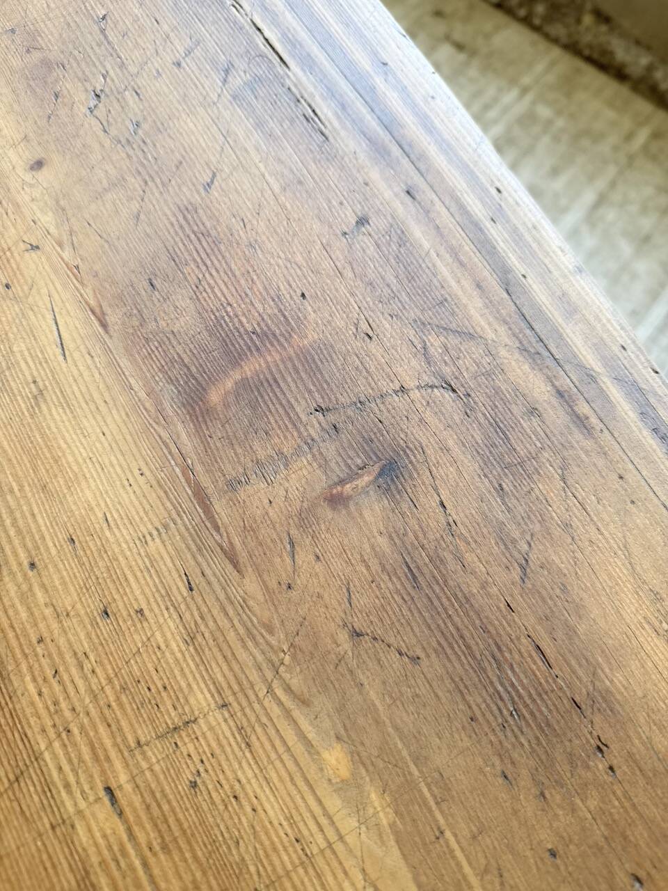 50s pine and oak farmhouse table 2.5m