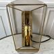 Wall lamp in smoked glass and golden metal 60s
