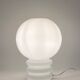 Vintage white glass table lamp bulb by Glashütte Limburg 1979