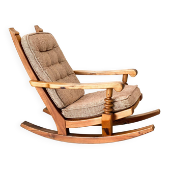 Rocking chair brutaliste vintage