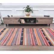 Turkish handwoven wool kilim rug 116x325