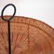Wicker and black lacquered brass magazine rack 1960