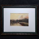 Impressionist watercolour 19th century - Romantic marine - English school + 4 new CDs
