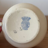 Set of 6 antique cups with fruits and birds from Badonviller.