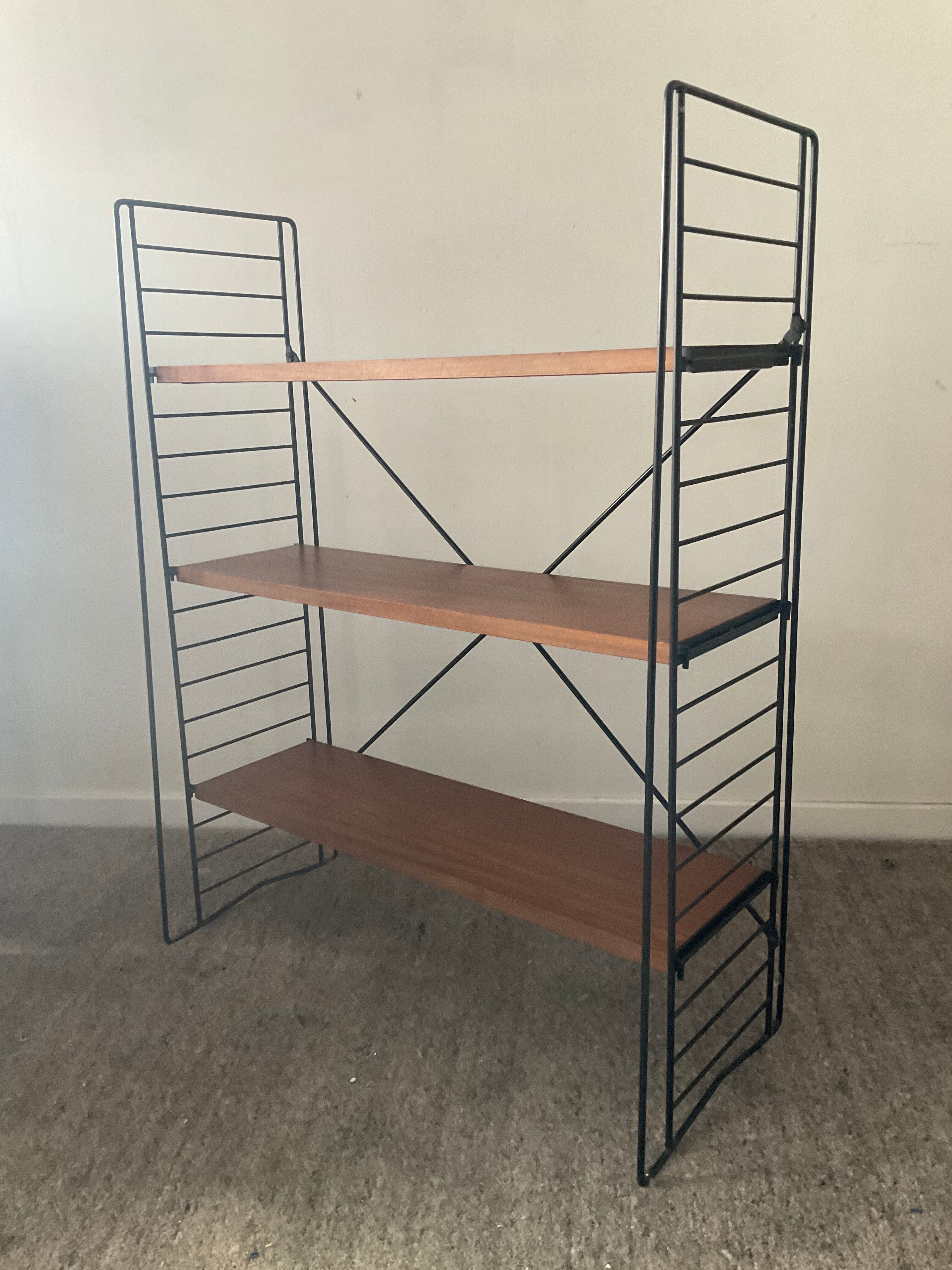 Tomado To.Decker shelf in teak and metal 50/60s