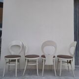 Set of 4 Baumann chairs, Mouette model, vintage 1950s