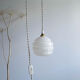Speckled white opaline globe walker