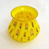 Vase Art déco opalin jaune