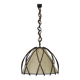 Louis Sognot rattan and bamboo pendant light. 1950s