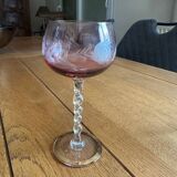 4 Murano crystal wine glasses