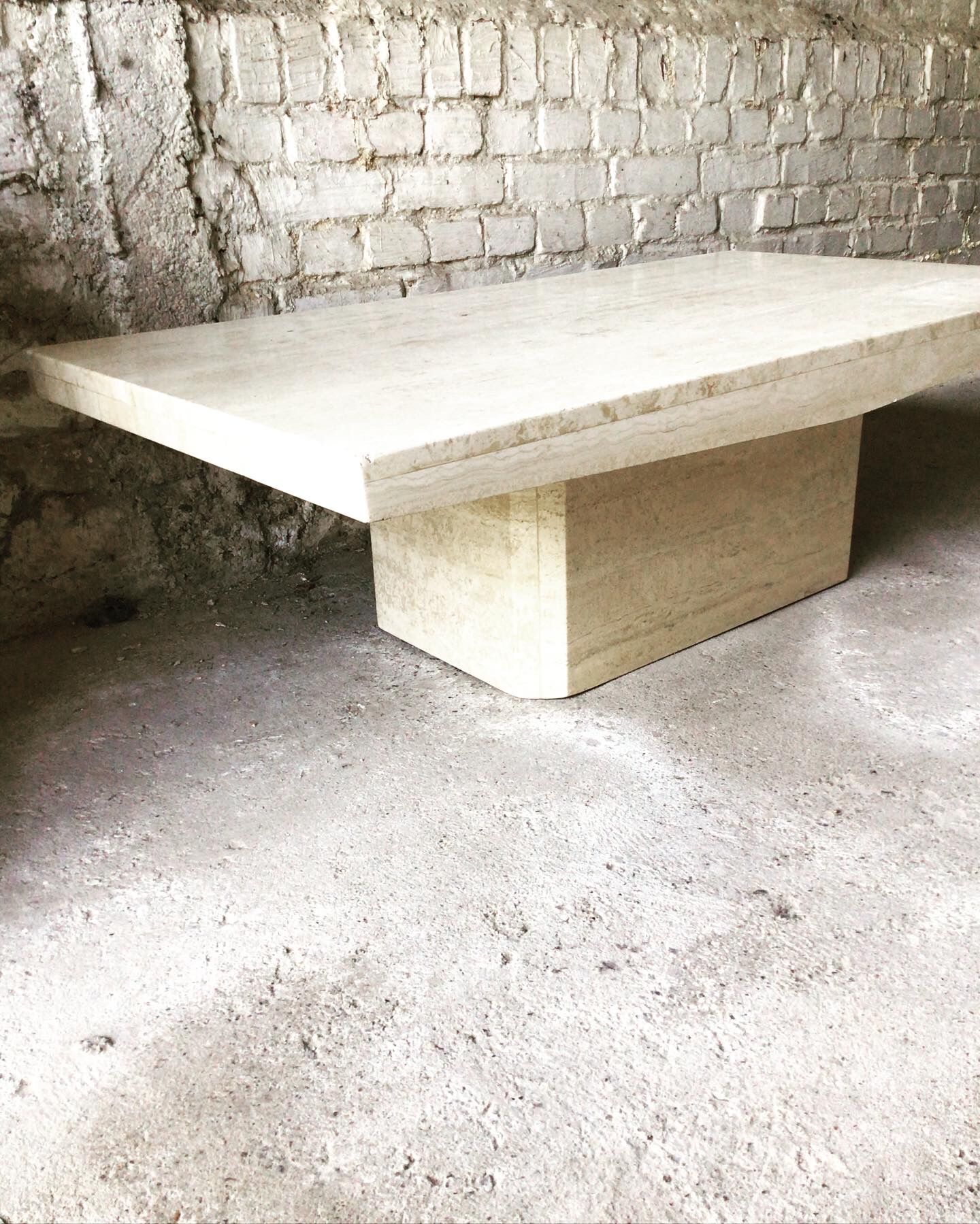 Italian travertine coffee table