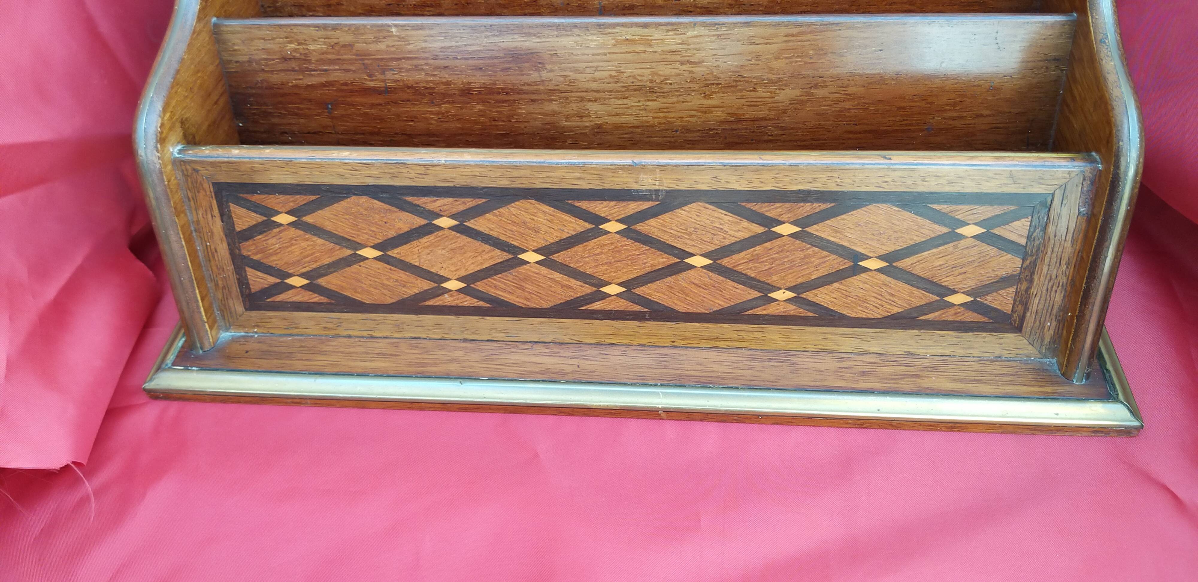 Inlaid office letter holder