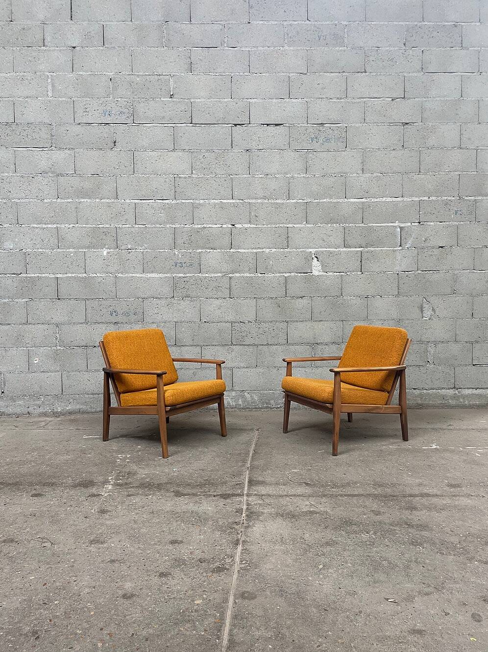 Saffron armchair pair