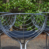Vintage Pan Am Chrome Chairs by Gastone Rinaldi for Rima, Set of 5
