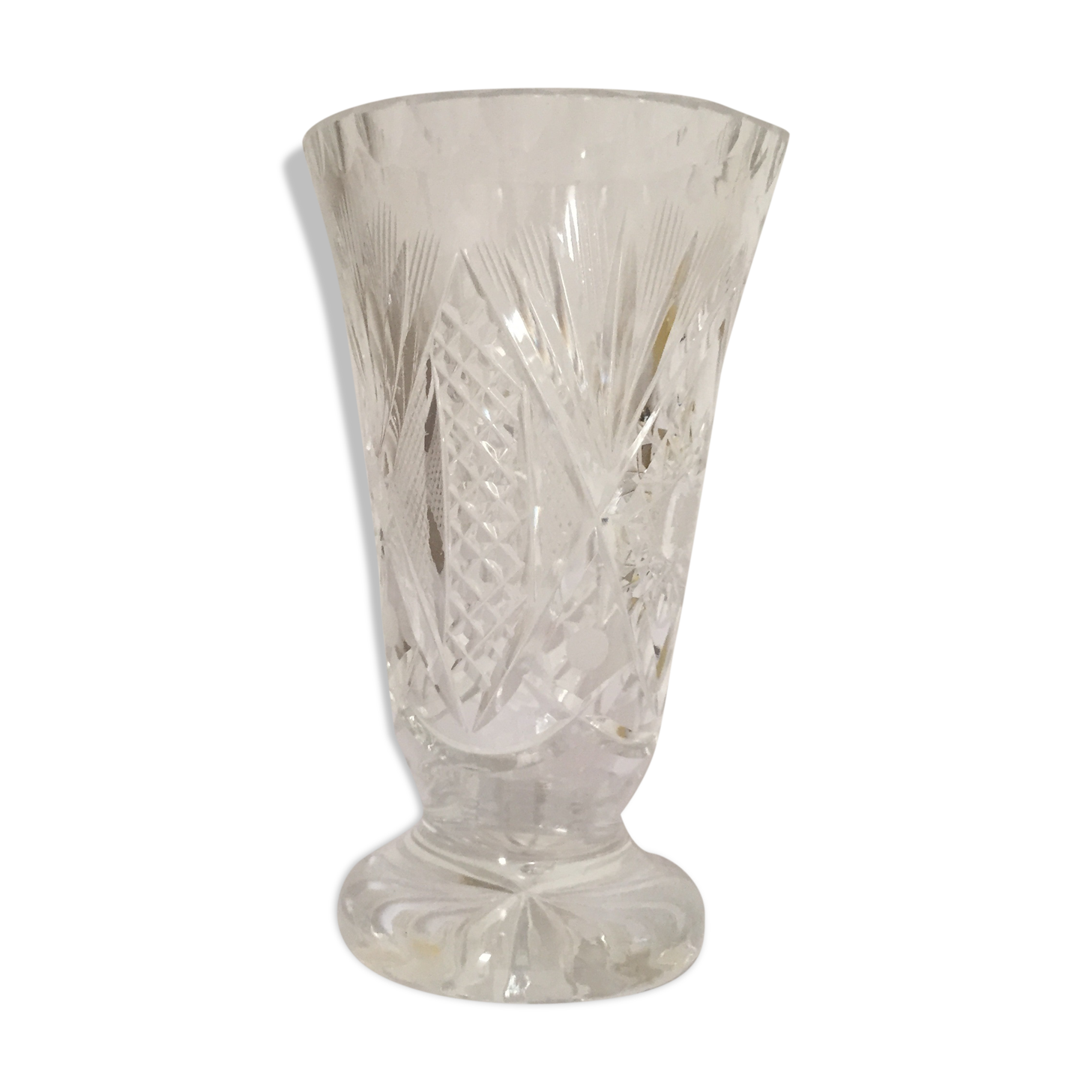 Cut crystal vase