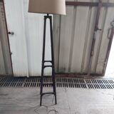 Dark brown industrial floor lamp