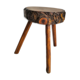 Stool Sofa tip brutalist brutalist log vintage wood