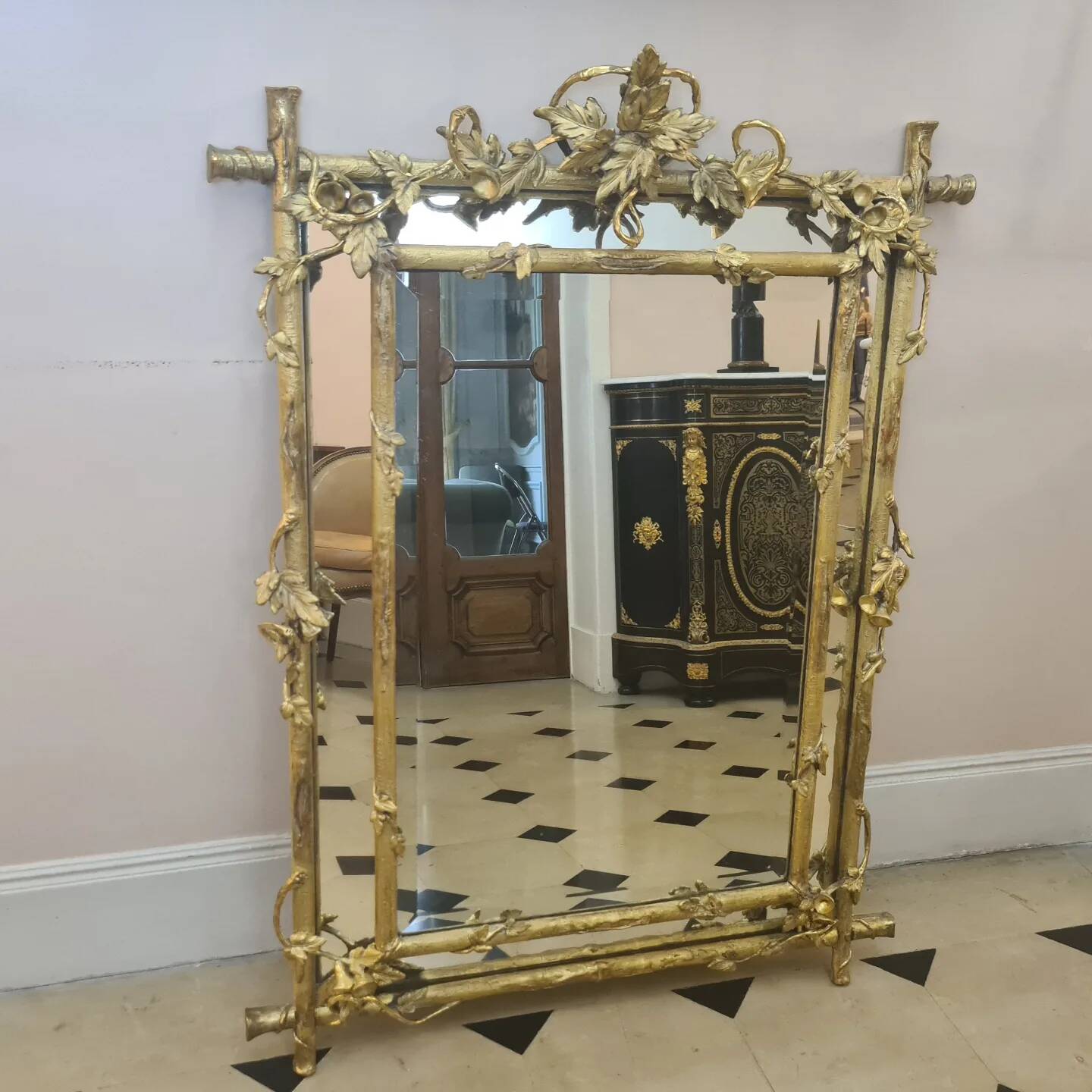 Napoleon III beaded mirror