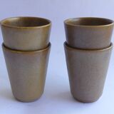 4 stoneware Digoin coffee cups