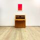 Danish Mid Century Teak Writing Cabinet, Bureau or Secretary Desk with roll top, 1960s
