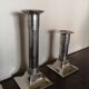 Suite of three neoclassical candle holders in silver bronze - Art Deco - 1920s/1930s