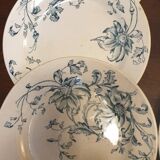 Six earthenware dinner plates from Grigny