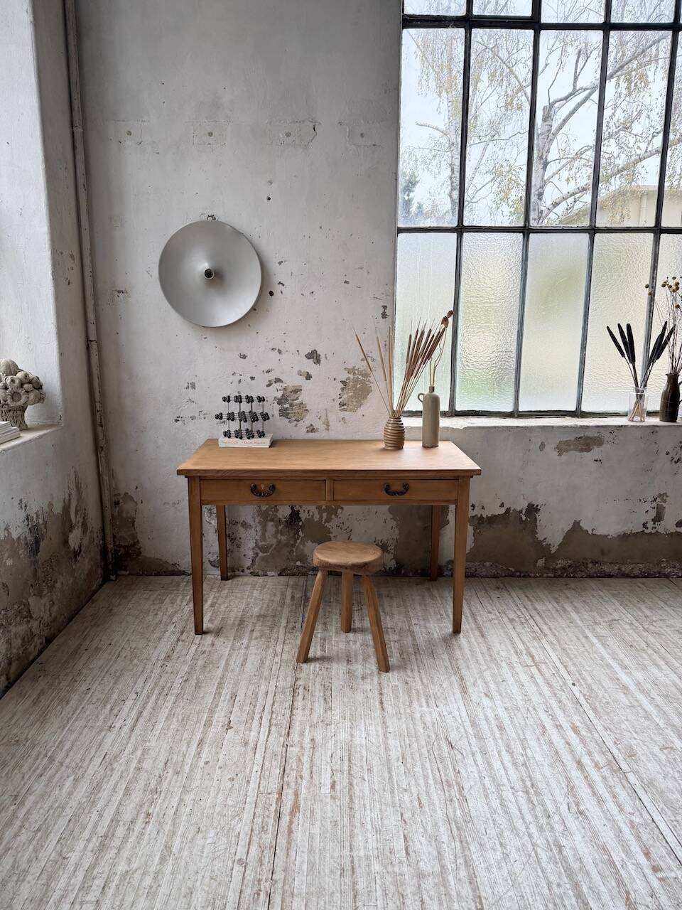 Oak veneer desk 1950