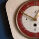 Vintage formica clock silent wall clock "Jaz pale yellow"